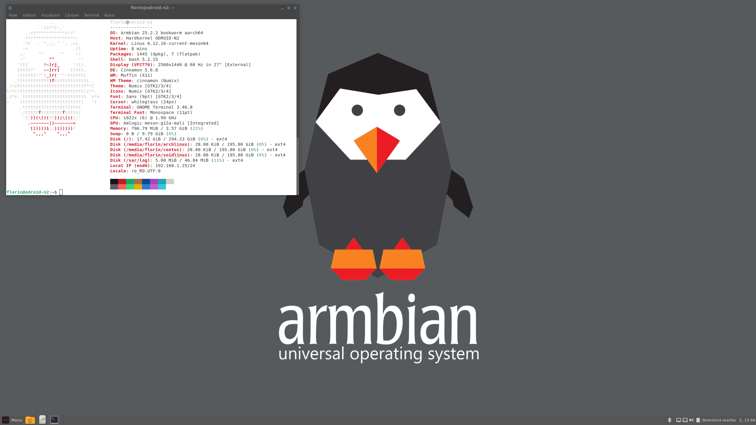 Armbian în Odroid N2